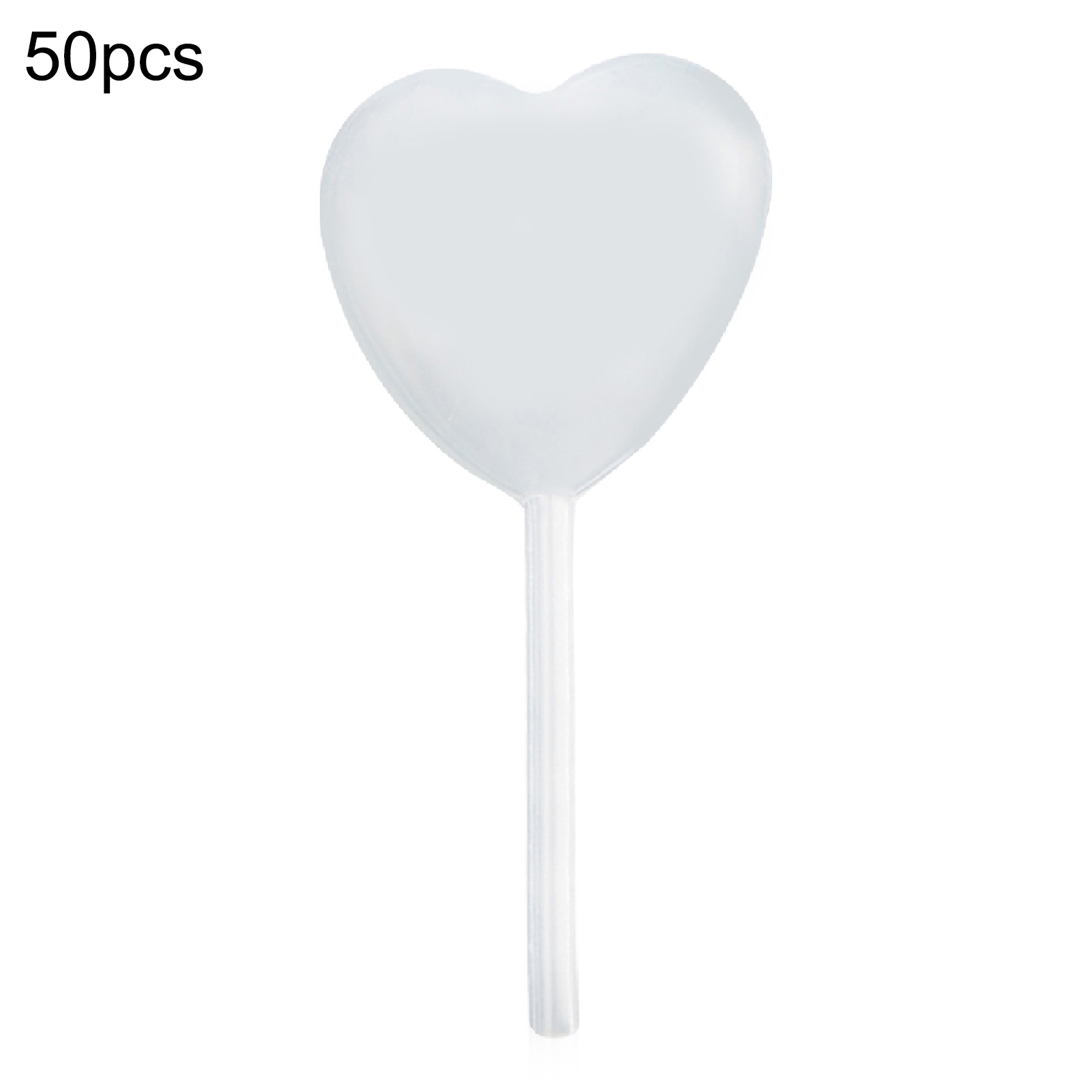 Hariumiu 50 Pcs Jam Injector Transparent Food Grade Decorative Pipe Shape Cake Tool Kitchen Tool-Heart #